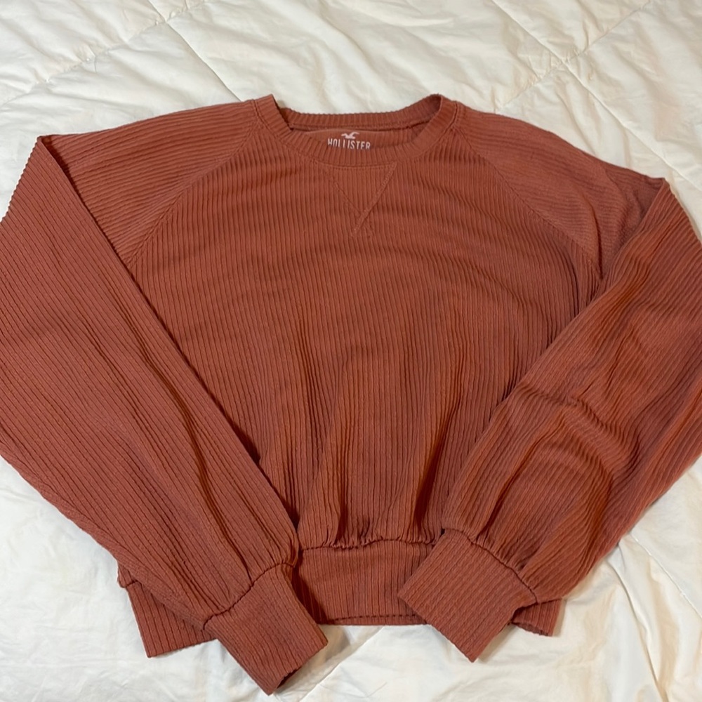 Pink Ribbed Long Sleeve Top